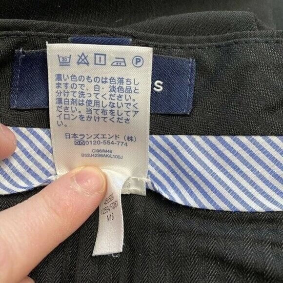 The Outfitters Lands' End Men's Pants Size 34 Traditional Fit Black Wool Blend - Picture 7 of 7